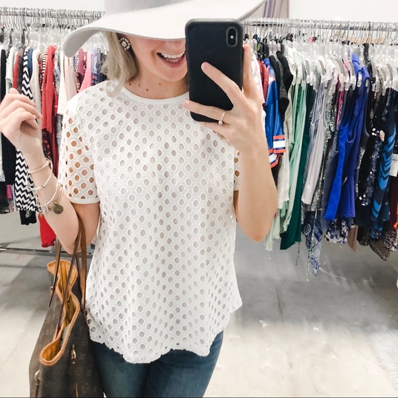 Tory Burch Tops - Tory Burch White Hermosa Cotton T-Shirt NWT 0